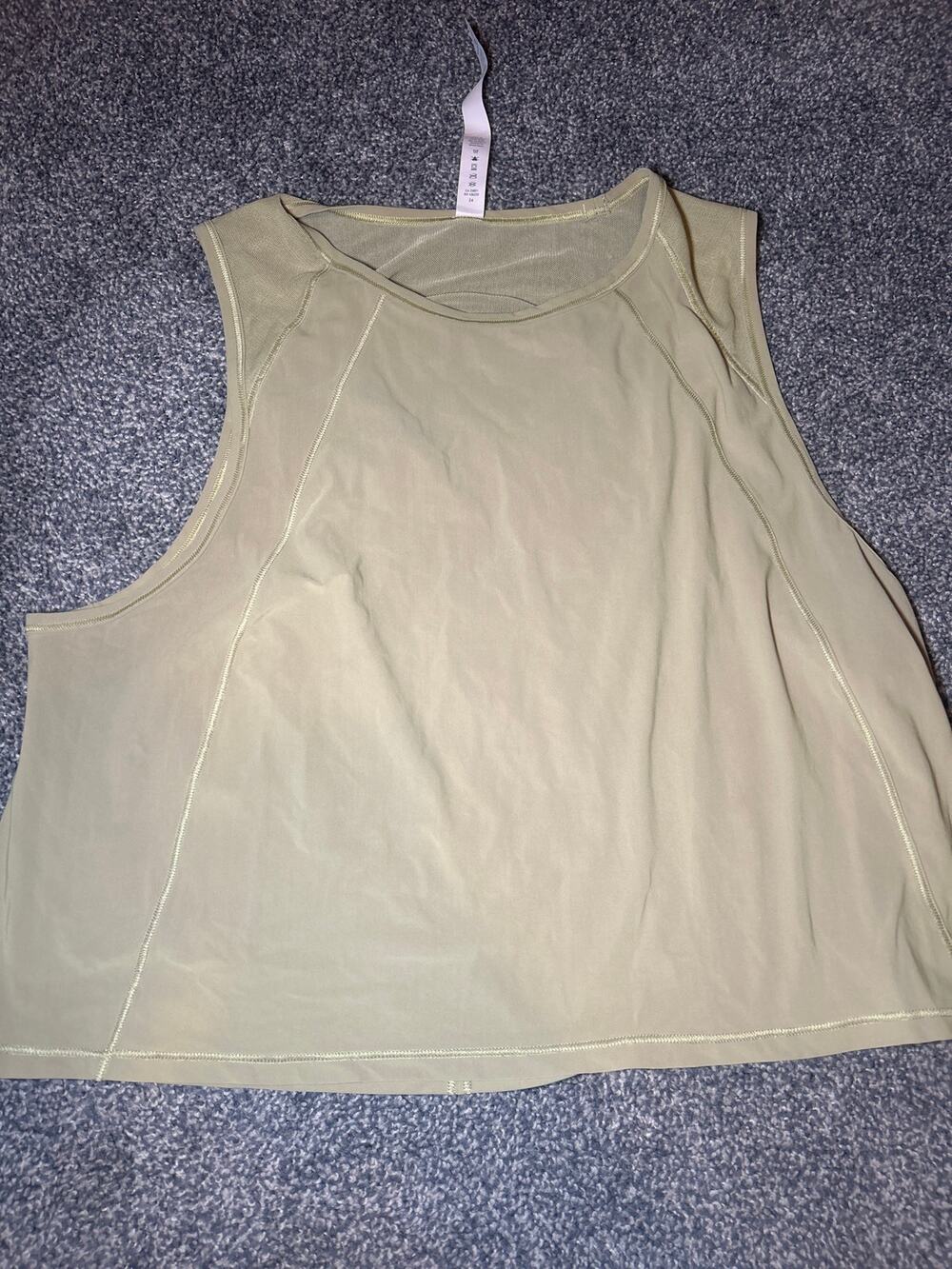 Lululemon Sculpt Tank *Cropped size 10 hazel green